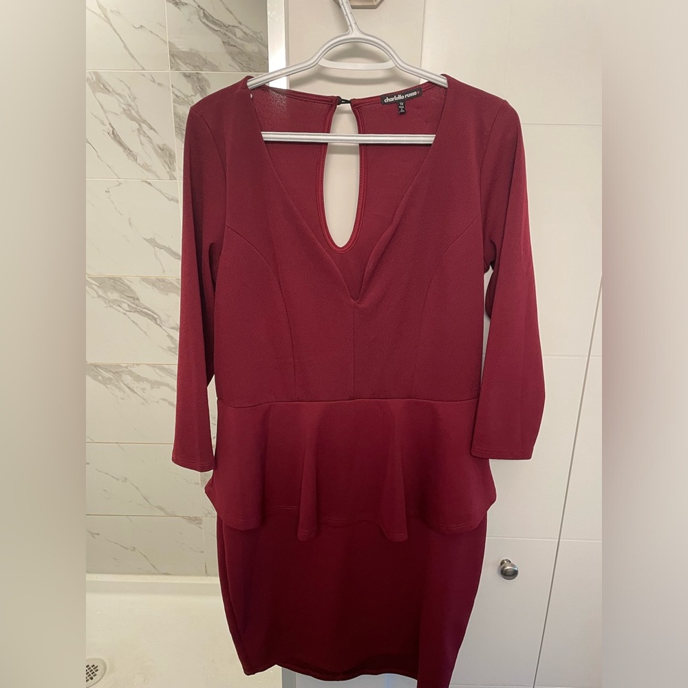 Charlotte Russe Red Peplum Dress 1X